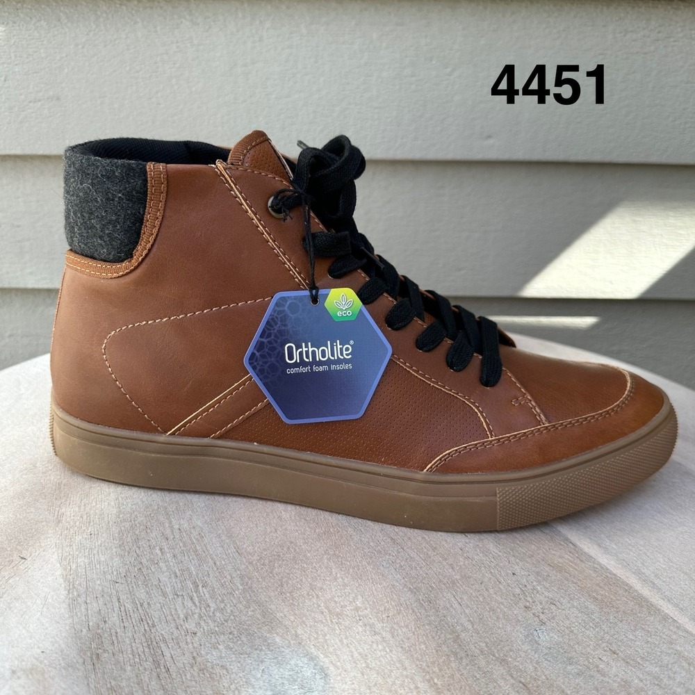 Sonoma Congo Mens Size 10 Ankle Boots Cognac Brown Lace Up New